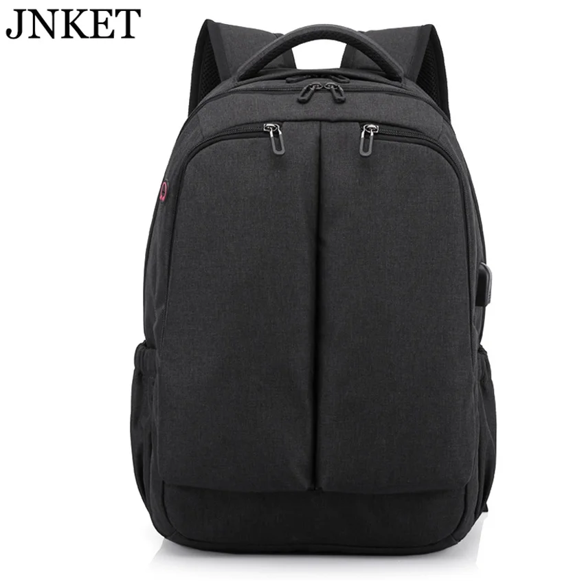 

JNKET New Fashion Men Backpack USB Charging Port Backpacks Laptop Bagpack School Bags Large Capacity Backpacks