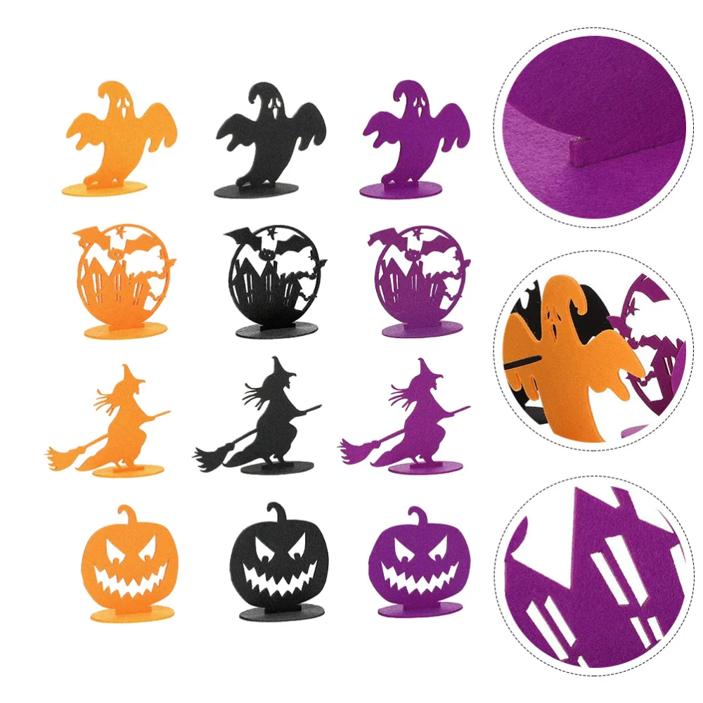 

12pcs Home Felt Ornament Creative Party Adornment (Assorted Color)