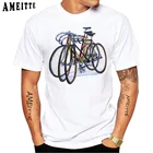 Спортивная футболка для спортивного велосипеда, Классическая рубашка с фиксированным снаряжением для велосипеда, летние мужские повседневные топы с коротким рукавом и принтом для фиксации езды на велосипеде для мальчиков, белые футболки