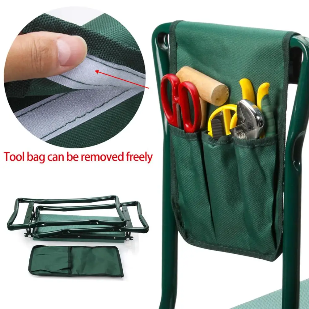 Кнелер сада многофункциональный сиденье Нержавеющая сталь Сад Табурет Складной