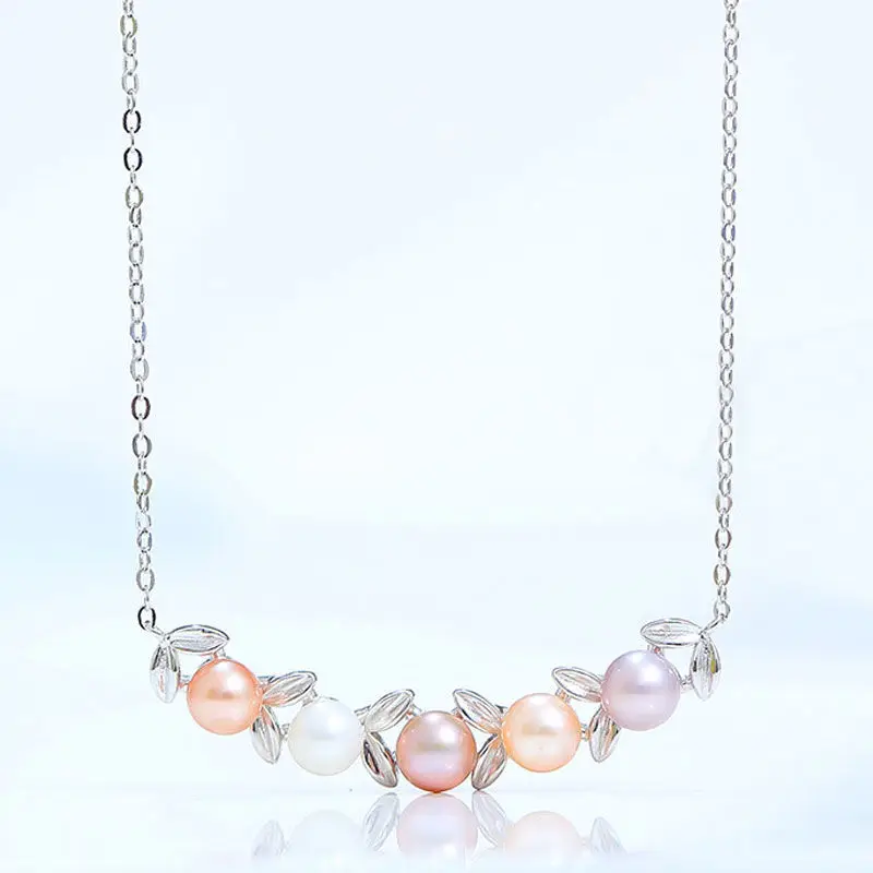 DMPFP615 круглый пресноводный жемчуг кулон 5 6 мм Фиолетовый натуральный 925 пробы