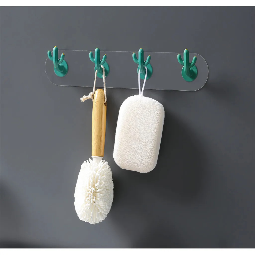 Крючок С КАКТУСОМ бесшовный настенный крючок для хранения без отверстий крючки