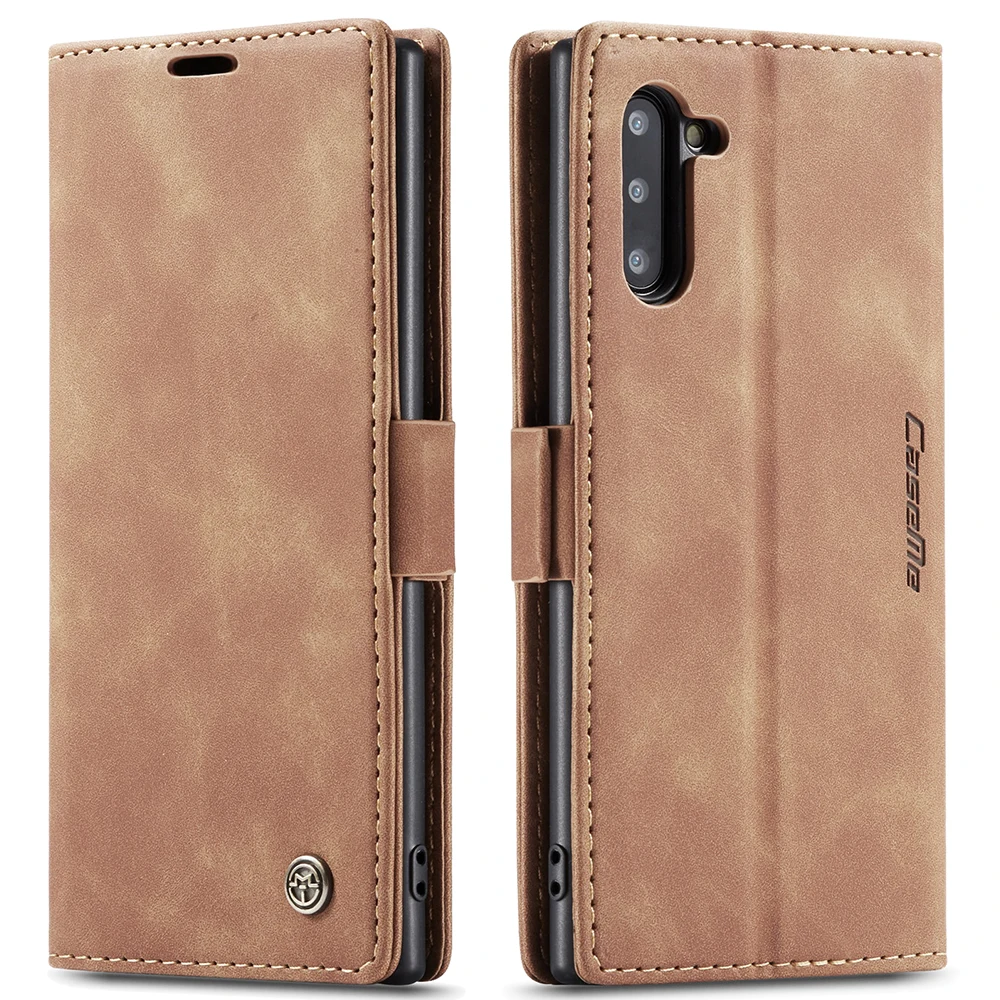 Подходит для Samsung Galaxy Note 10 Plus чехол с откидной крышкой Кожаный противоударный