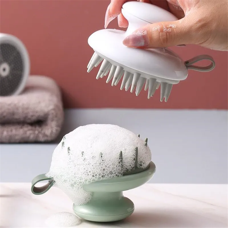 1PC Silicone Head Body Scalp Massage Brush Silicone Shampoo Brush Hair Washing Comb Shower Brush Bath SPA Massage Brush 20#