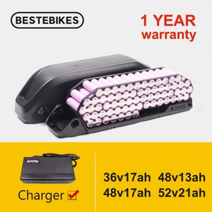 Аккумуляторная батарея для электрического велосипеда, 18650 ячеек, 13 Ач 21 Ач BMS 20A 30A 40A, литий-ионная батарея для ванны, мотор Bafang BBS01B BBS02B BBSHD