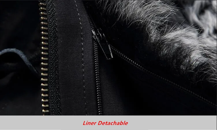 

Quality New Men Jacket High With Fox Trim Hood Fur one inside warm Winter coat