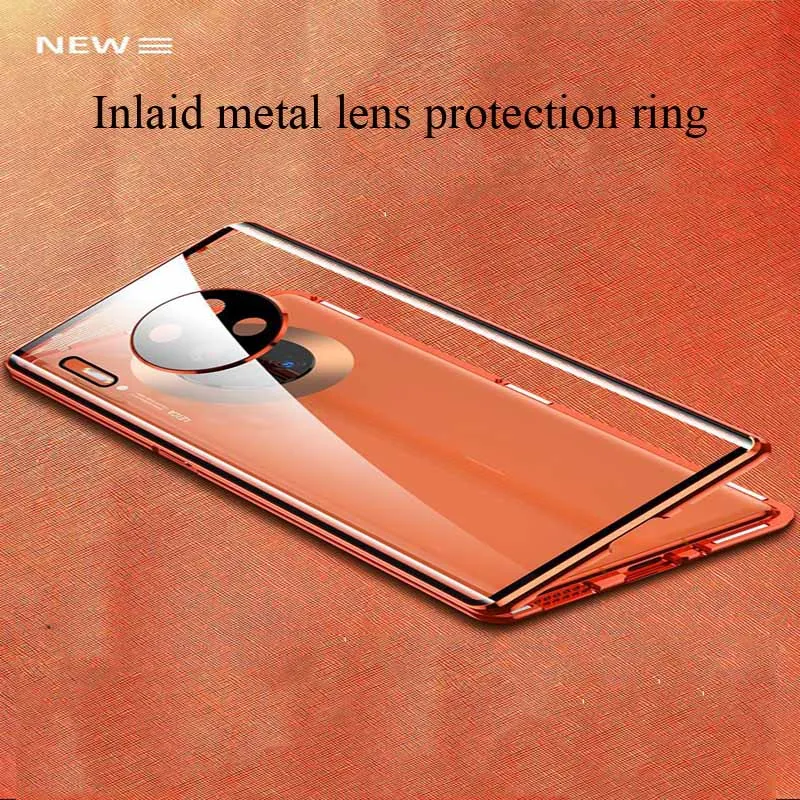 Metal Magnetic Case For Huawei Mate30 Mate20 Pro P40 P30 Honor20 Honor 30S Nova6 SE Nova5 With lens protection ring | Мобильные