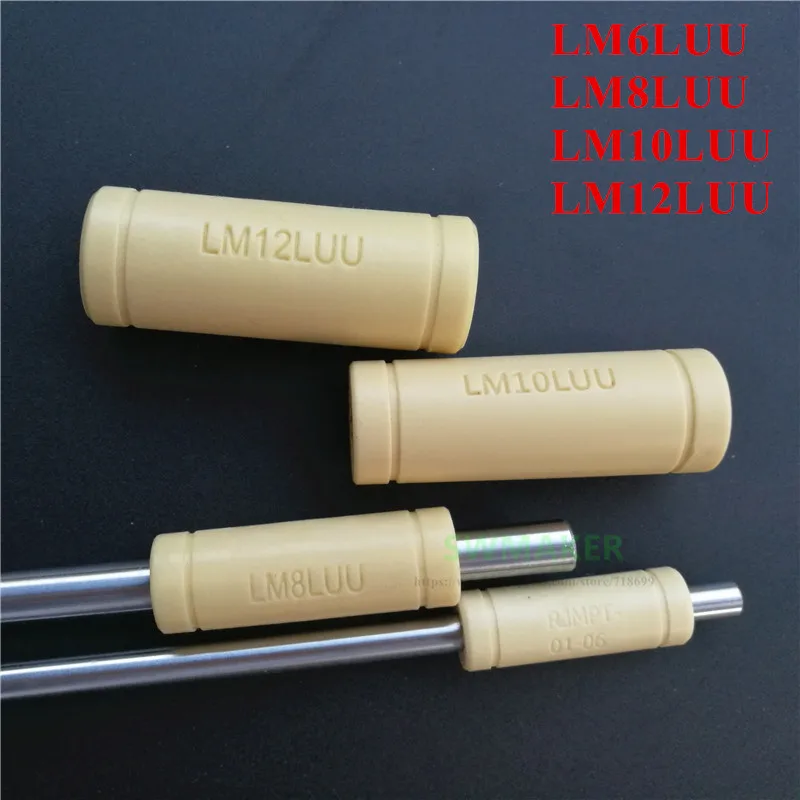 1 шт. LM6LUU LM8LUU твердый полимер LM10LUU LM12LUU линейная подшипниковая втулка для Prusa DIY CNC