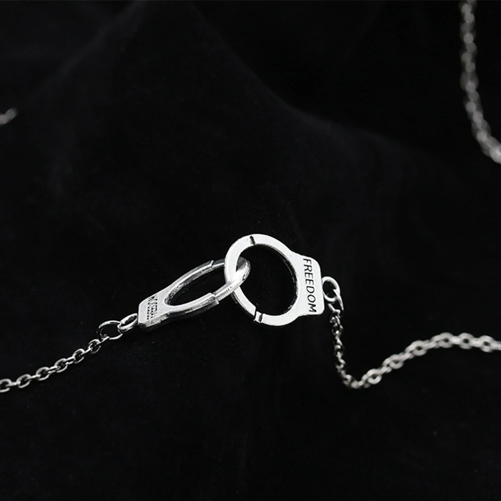 Винтажное креативное панк письмо свобода ммall наручники ожерелья для женщин