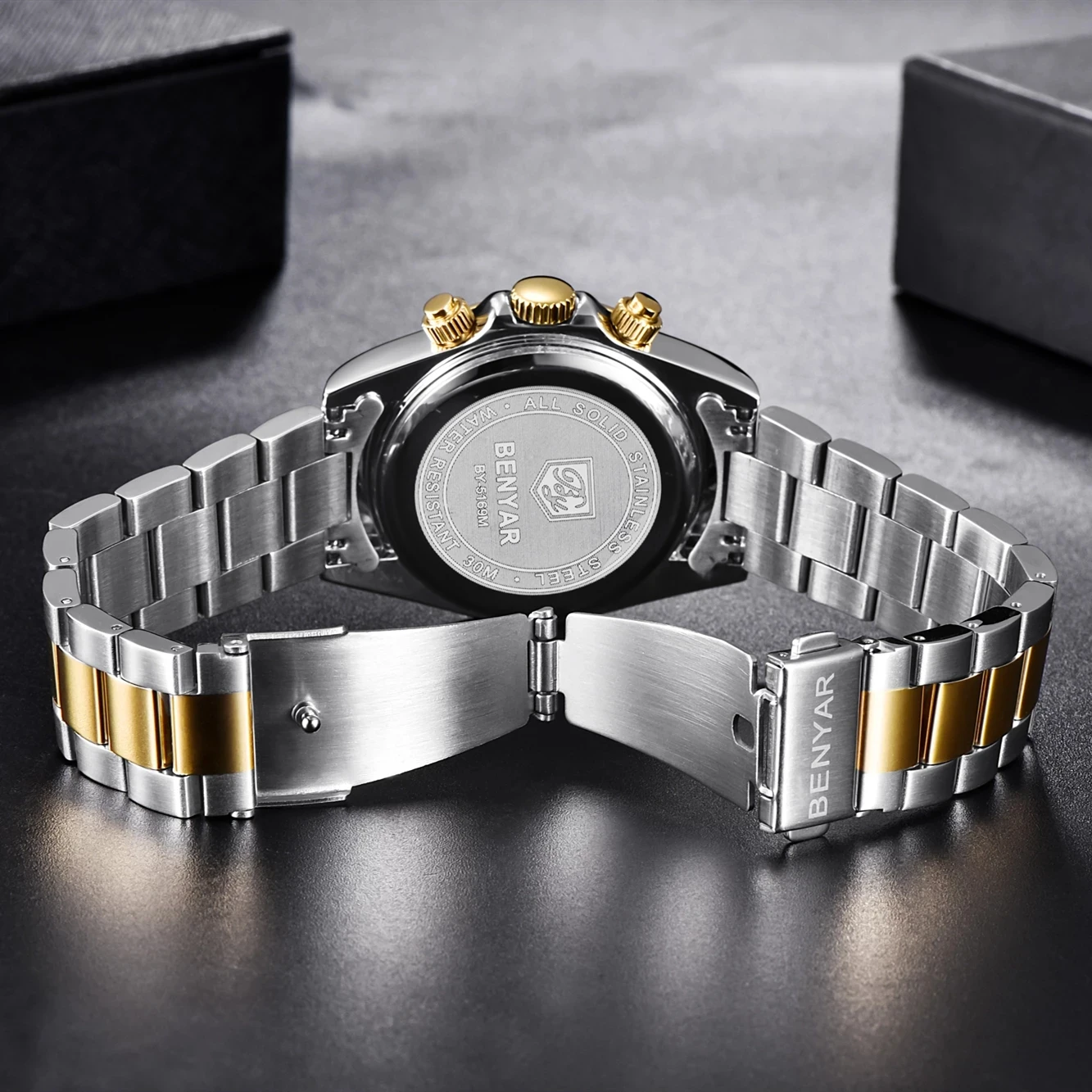 

BENYAR Luxury Brand Men's Sports Quartz Watch Luxury Men's Waterproof Stainless Steel Casual Men's Watch Relogio Masculino