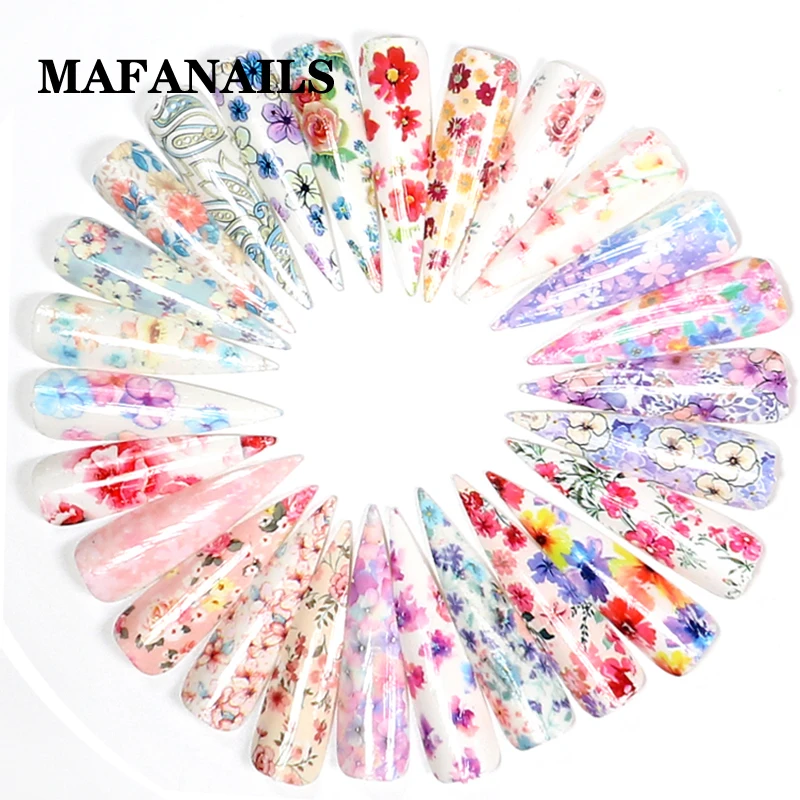 

30pcs/lot Nail Flower Transfer Foil Set DIY Design Blossom 20*4cm Ultrathin Spring Floral Nailart Wraps Bulk Decals Sticker 2021