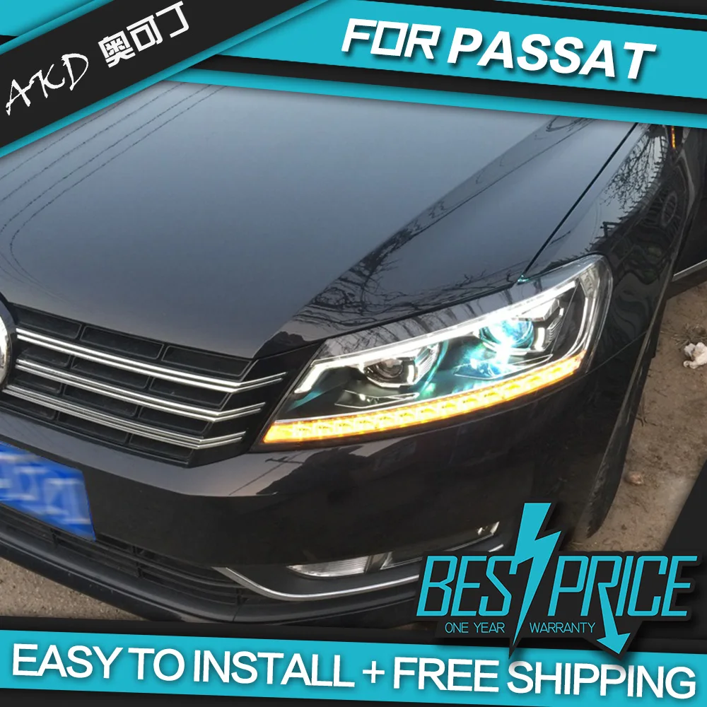 Акд автомобилей стайлинг фар для VW Passat B7 сша версон фары светодиодный ходовые