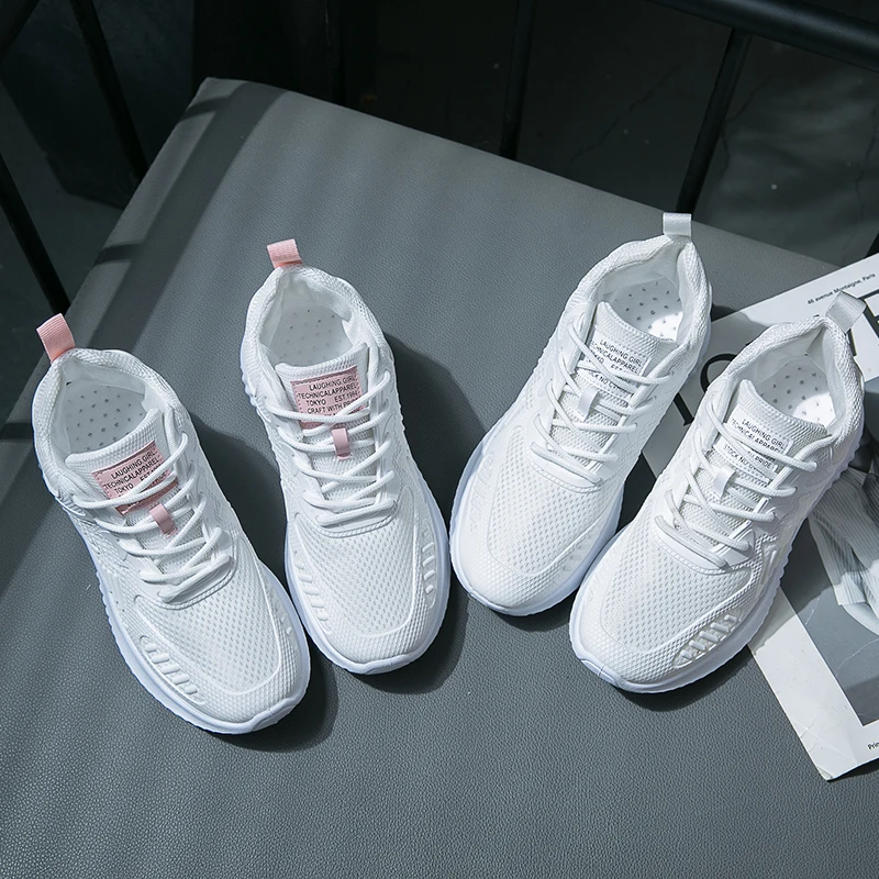 

Women's Casual Mesh Breathable Shoes Lace-up High-top Sneakers Flat Shoes Fashion Women Shoes Designer Vulcanized Shoes U21-84