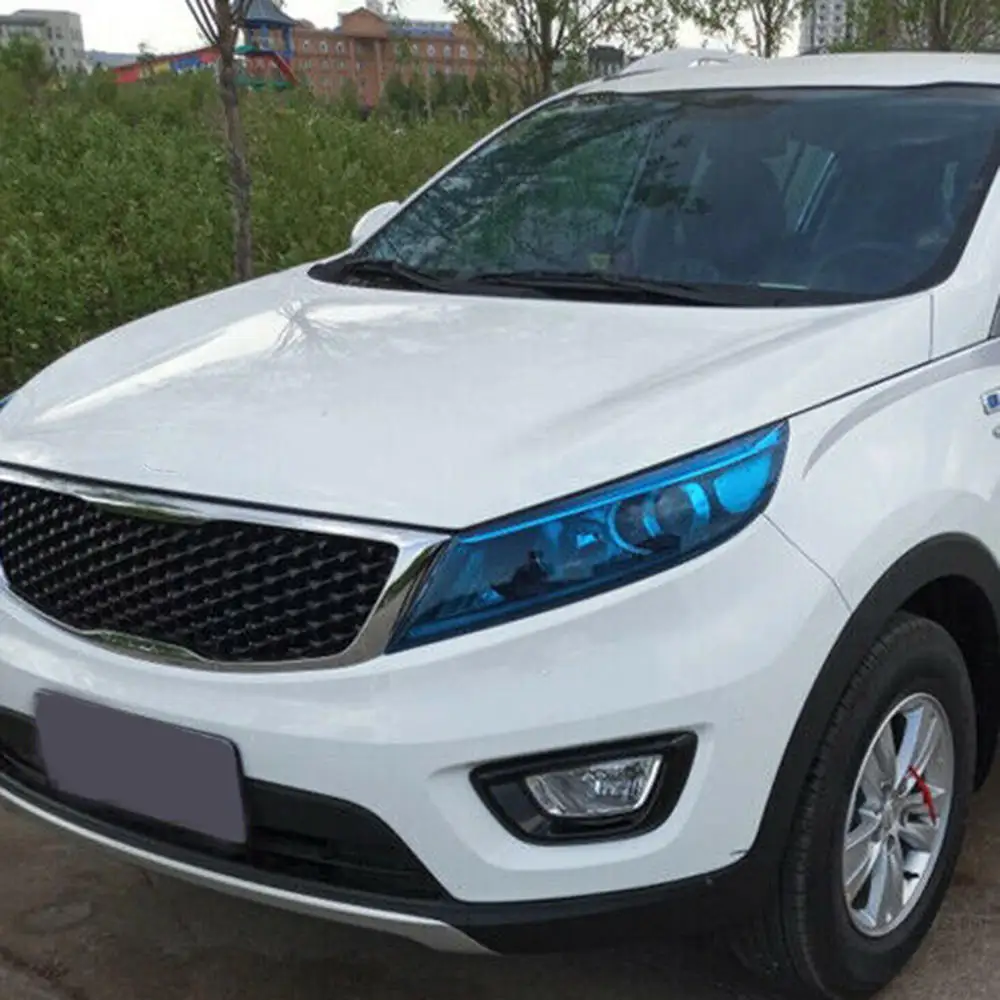 

Overlay Wrap Sheet For Headlight Fog Lights Dark Blue Tint Vinyl Film Light Color Change Decoration
