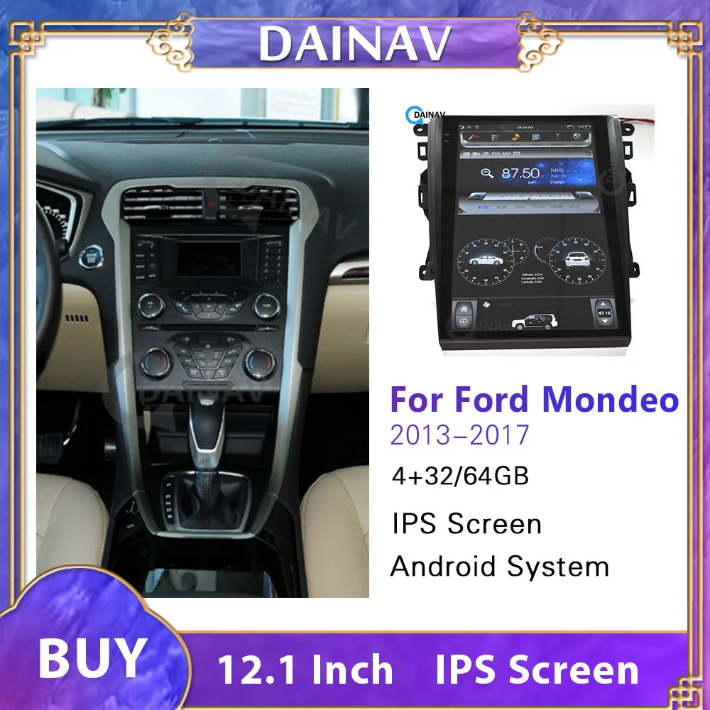 

Vertical Screen Android Tesla Style Car GPS Navigation FOR FORD-mondeo 2013-2017 Car Multimedia Player Auto Radio Tape Recorder
