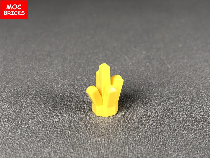 yellow 50 шт./партия кубики Moc Clorful Rock 1x1 кристалл 5 точек подходят с 52 развивающие строительные блоки фигурки DIY игрушки для детей Рождественский подарок - Цвет: yellow