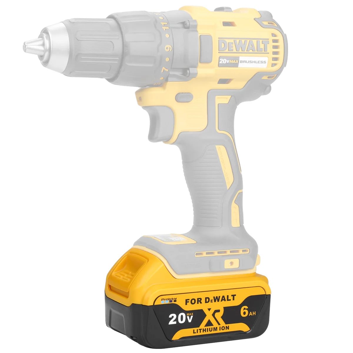 Литиевая батарея 18 в 20 6000 Ач для электроинструментов DeWalt DCB184 DCB200 набор