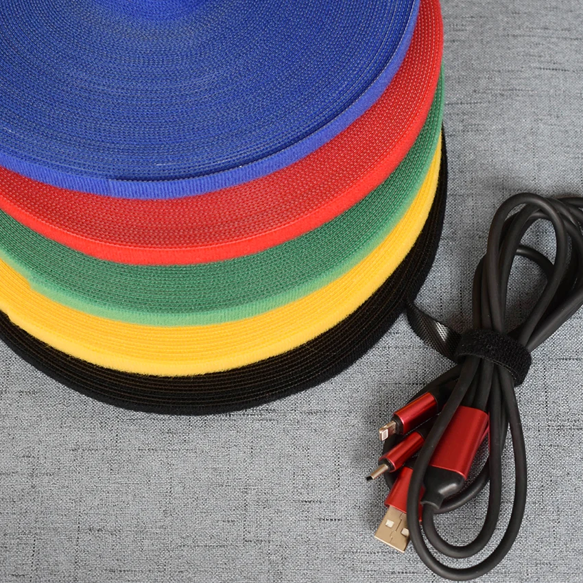 Wide1cm Длина 5 м лента-липучка «Magic Tape» крюк и петля двусторонняя застежка-молния склеивание без клея для галстуком-бабочкой на ремешке настольные аксессуары