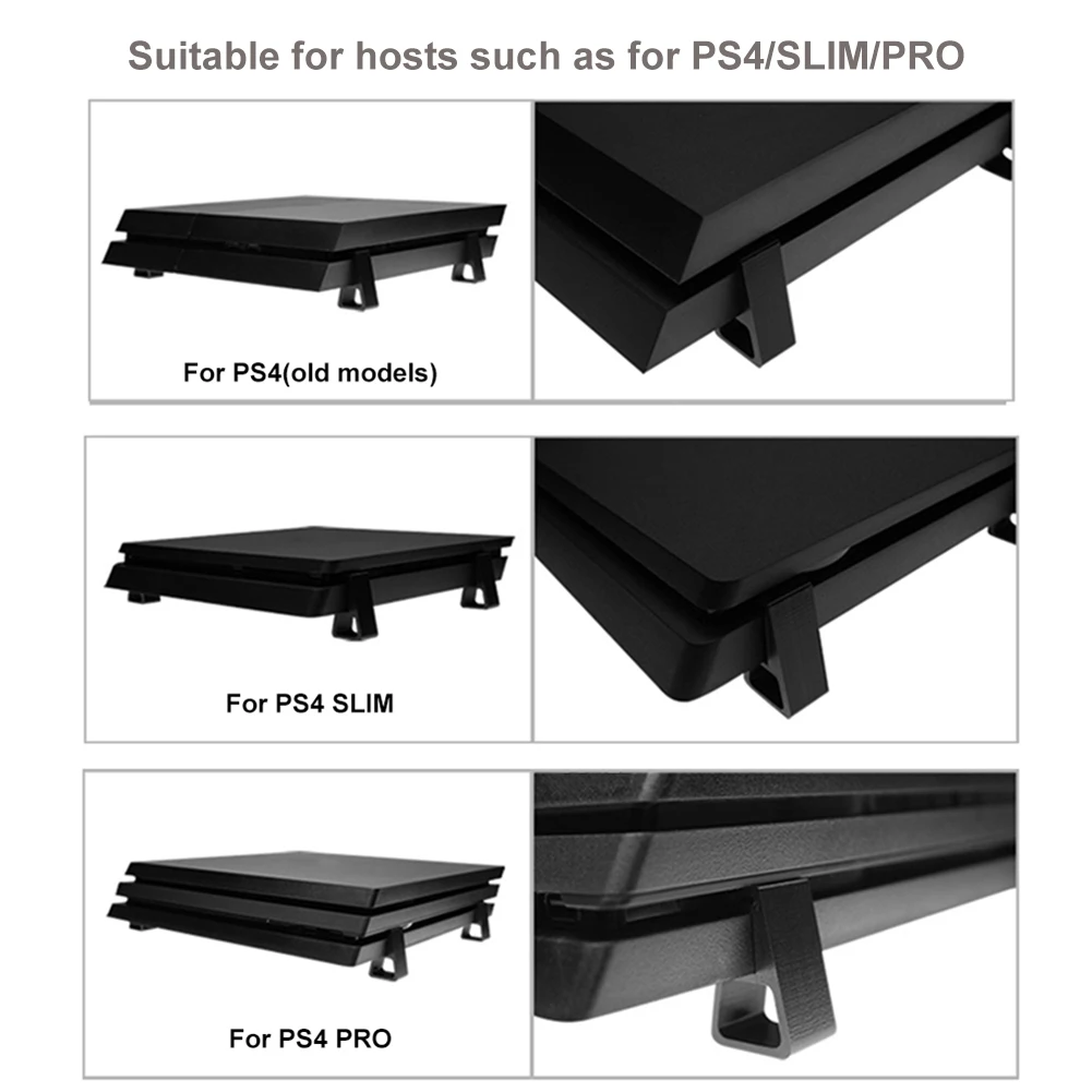 

Support Cooling Base Flat-Mounted Heighten Support Holder Horizontal Stand Cooling Legs For PS4/SLIM/PRO Drop Shipping