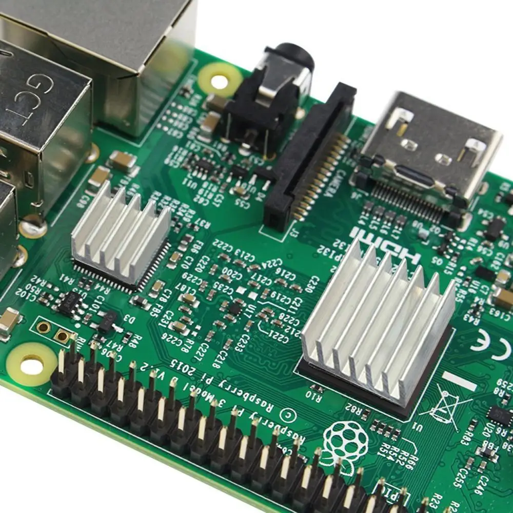Серебристый алюминиевый радиатор Aokin 12 шт. клейкий комплект для Raspberry Pi