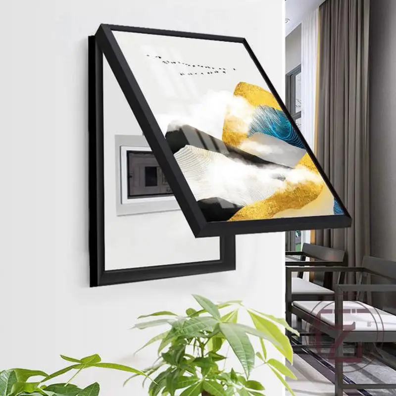

Modern Power Switch Decorative Hanging Painting Box Modern Meter Box Vertical Version Decor Painting Minimalist Painting Box