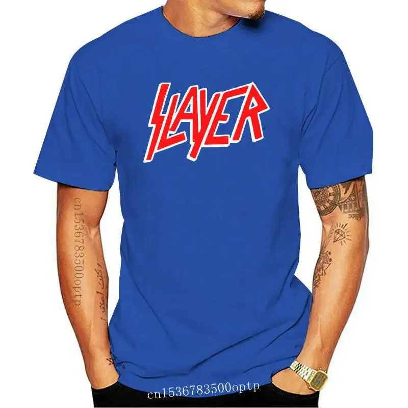 

New Slayer Classic Logo Shirt S M L Xl Xxl Metal Band T-Shirt Tshirt 2021 Classic Custom Design Tee Shirt