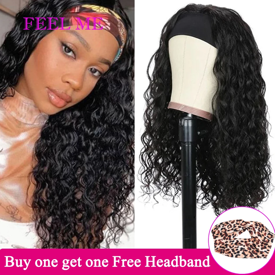 FeelMe головная повязка манекен для шарфа парика водная волна человеческие волосы