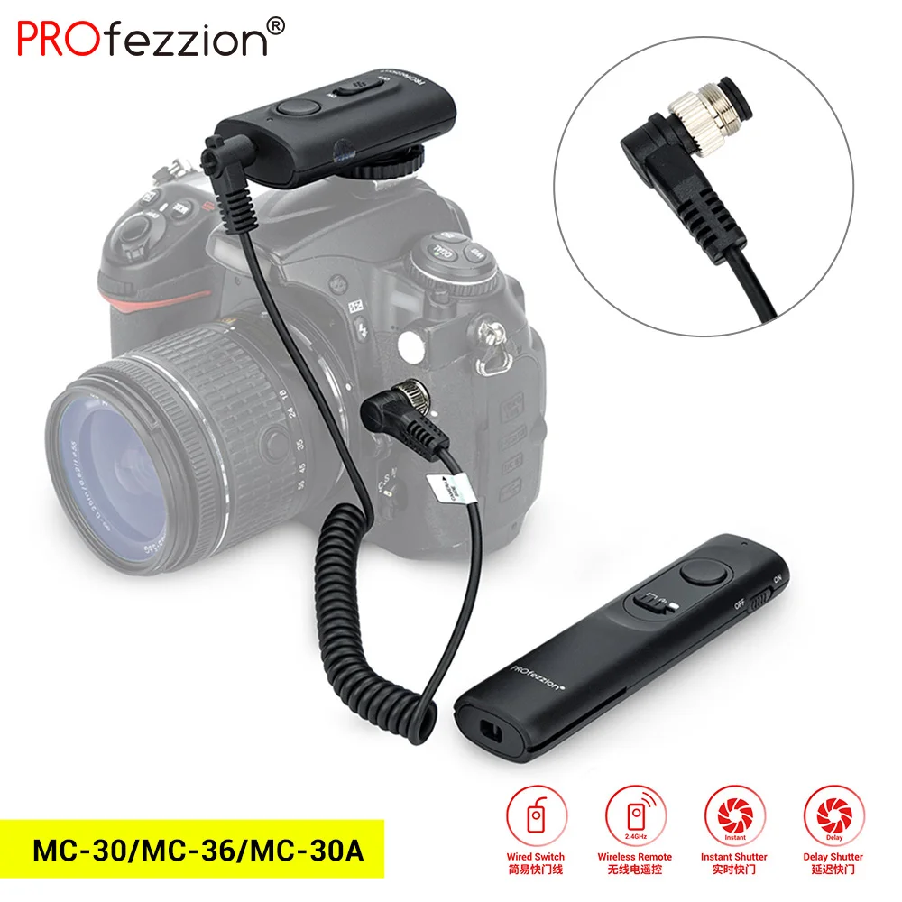 Remoto sem Fio do Obturador para Nikon Profezzion Controle D700 D500 D300 D300s D200 D100 d5 d4 d3 D3s d2 d1 f5 f6 F100 D850 D810 D800