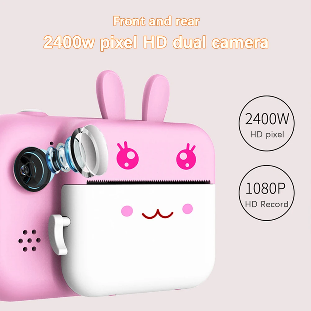 

Kid Instant Print Camera Photo ABS Plastic Pixel Camer Thermal Printing Camera Printer For Birthday Gifts Christmas Gift