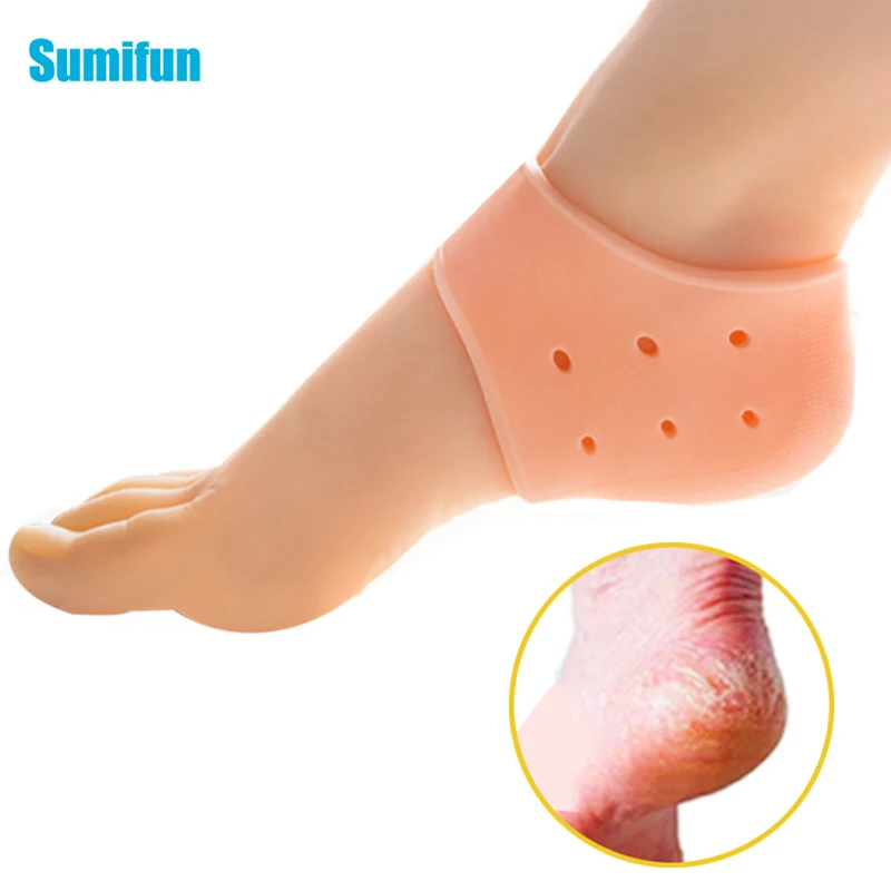 2 шт силиконовые защитные пятки для ног подошвенный фасциит вставки треснувший