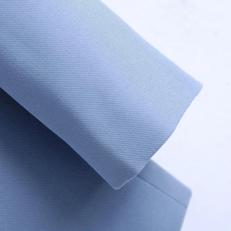 

2021 New Spring Women Double Breasted Blue Casual Suit Coat Female Tailored Collar Long Sleeve Outerwear Lady Loose Tops C1086