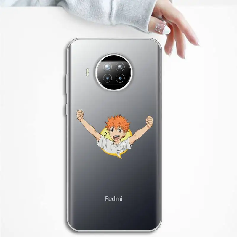 

Haikyuu Hinata attacks Anime Phone Case Transparent for Xiaomi mi Redmi note 10 t 8 9 pro lite 11 Samsung S 8 9 10 20 plus ultra