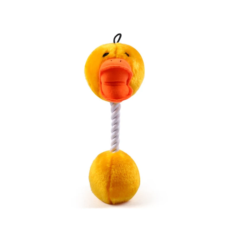 

Plush Stitch Pumpkin Yellow duck Angel Cartoon Cute Puppy Rope Knot Toy Chew Squeak Dog Toys for Small Dogs Supplies