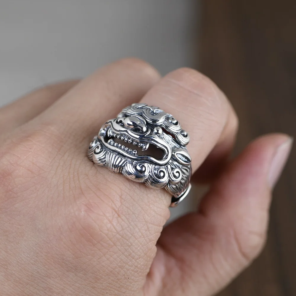 Женское серебряное кольцо в виде черепа из тайского серебра 100% пробы