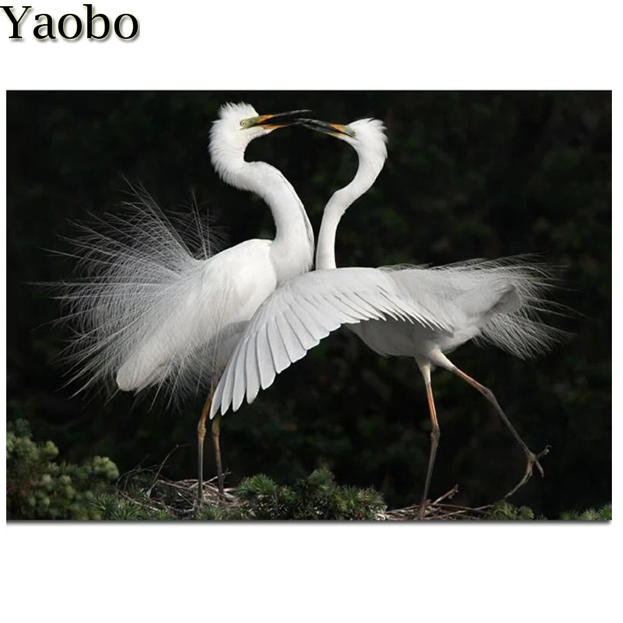 Набор для алмазной вышивки Белый журавль картина 5D сделай сам с полными