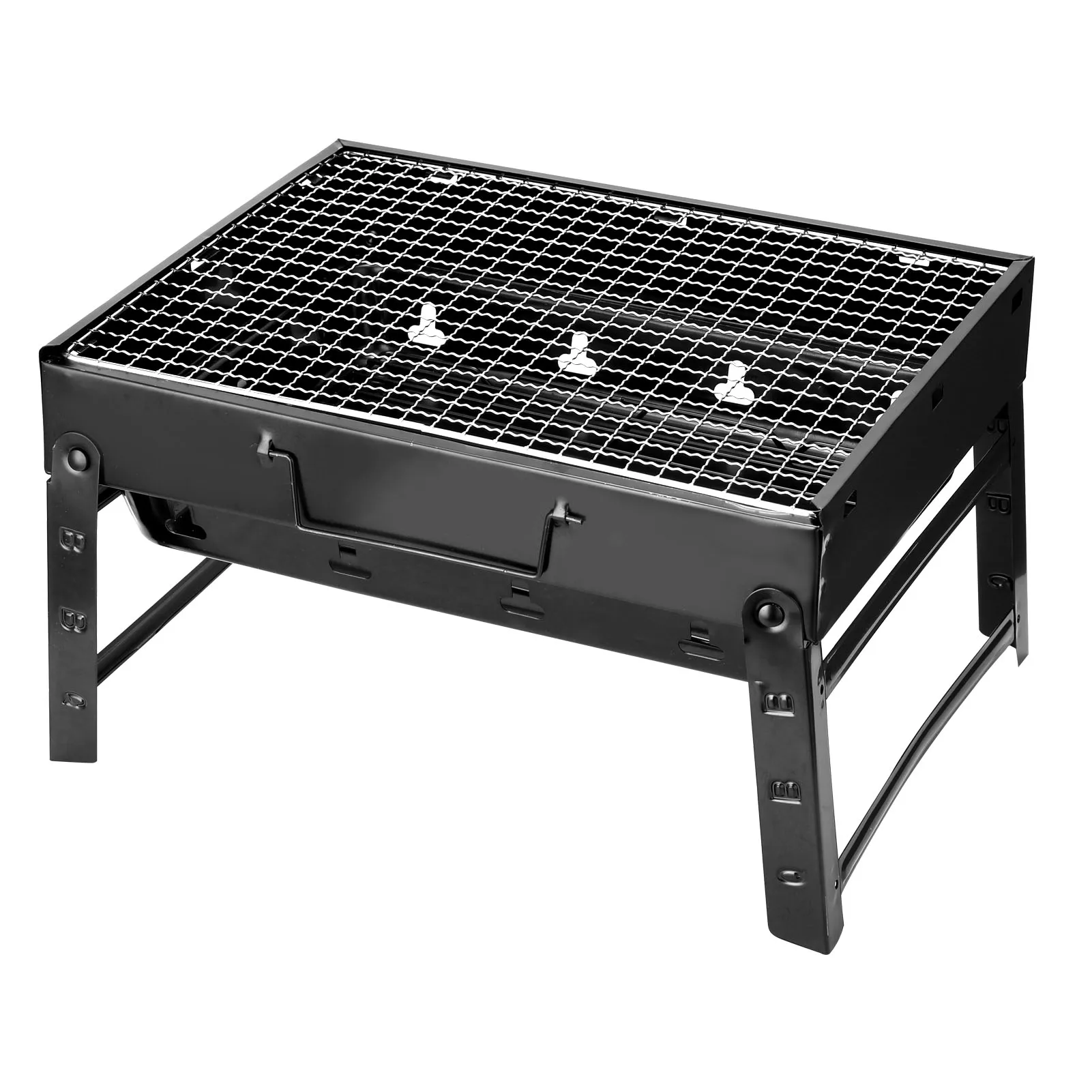 

New Thickened BBQ Oven Portable Barbecue Oven Folding Home Grill Outdoor Black Steel Furnaces Outdoor Gift Compact Grill Cooker