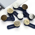 10 шт. джинсы Выдвижной регулируемый кнопкой съемный Расширенный Кнопка Костюмы джинсы Расширенный пряжки брючный пояс с ножными креплениями