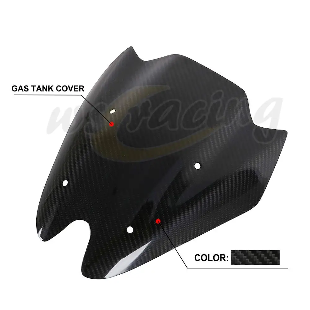 Мотоциклетный черный чехол из углеродного волокна для бензобака масла и газа