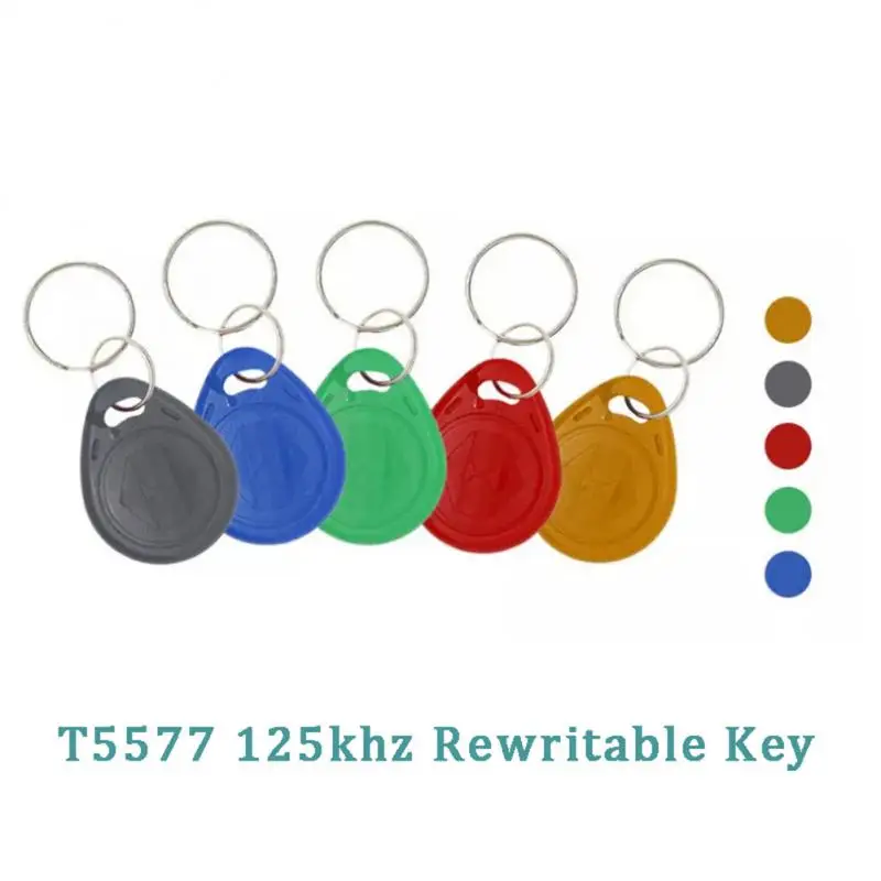 5pcs Read Only RFID 5200 Copy Card T5577 125 Khz EM4100 Key Tag Keyfobs Ring Chip Keytab Tags 125khz Access Control | Безопасность и