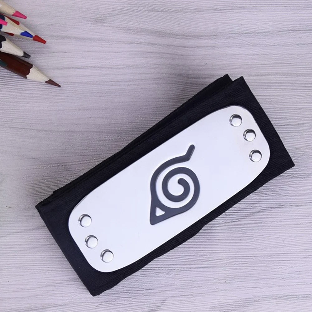 Black Leaf Village Headband for Narut Cosplay Headdress Anime Kakashi Itachi Akatsuki Madara Cartoon |