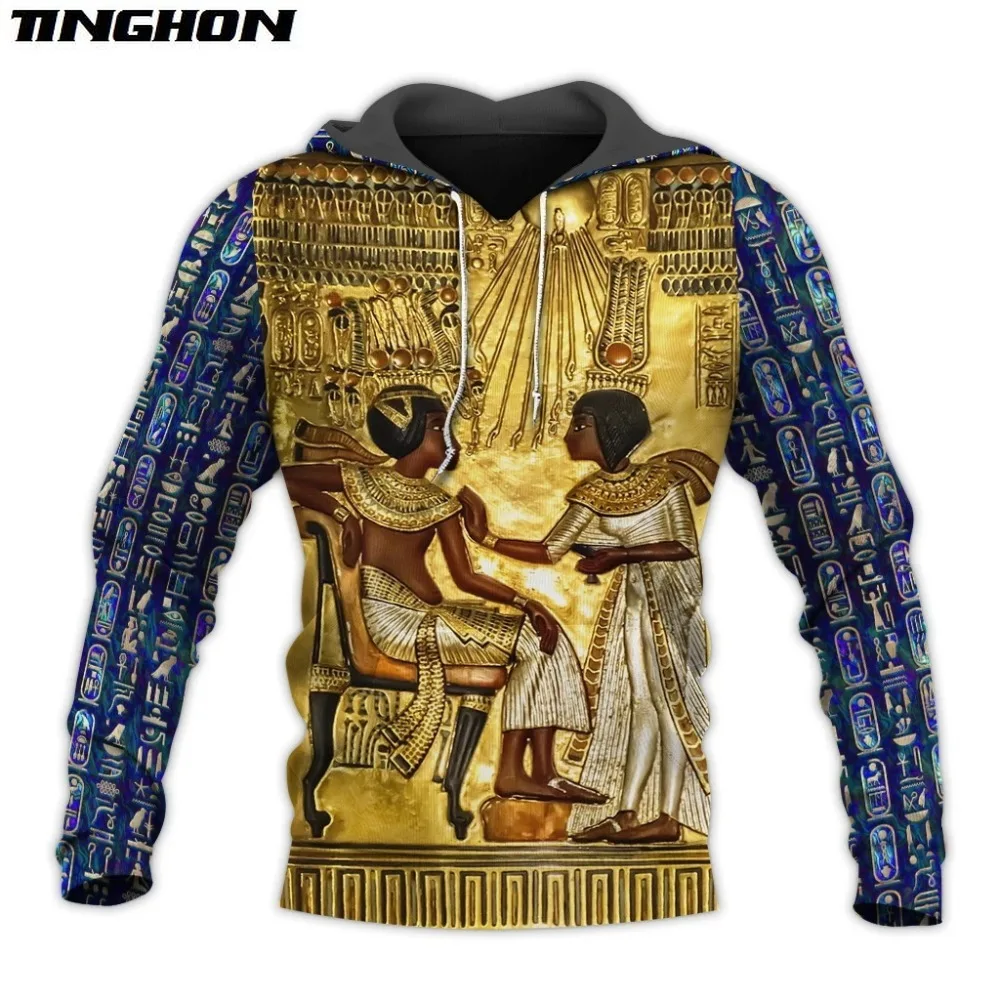 

XS-7XL Mysterious retro ancient egypt Pharaoh totem 3d hoodies/Sweatshirt Winter autumn funny long selvee streetwear 10