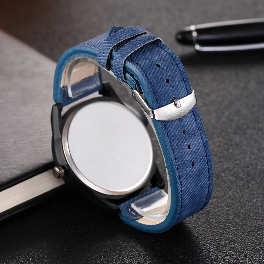 

2021 Creative Yin and Yang Face Large Dial Men's Watch Simple Design No Logo Sports Quartz Watch Military Watch