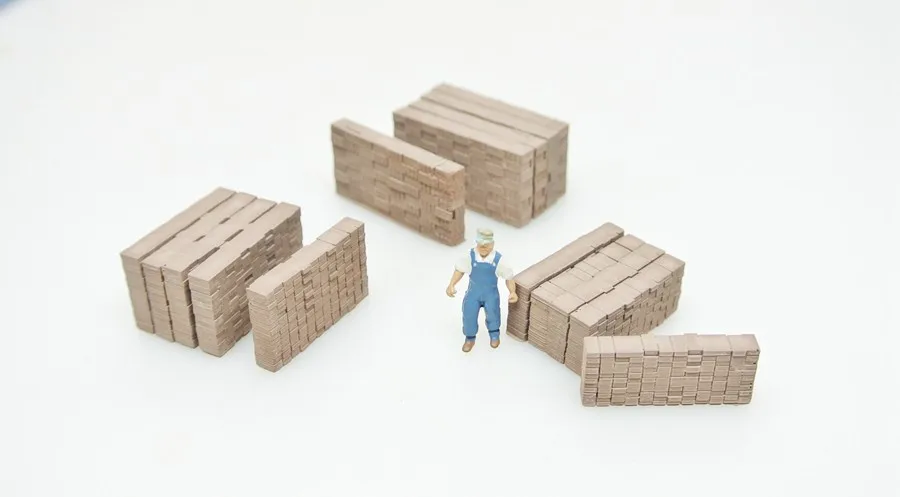 

HO 1/87 Simulation Slabs And Bricks Train Model Sand Table Scene Station Props 5Pcs