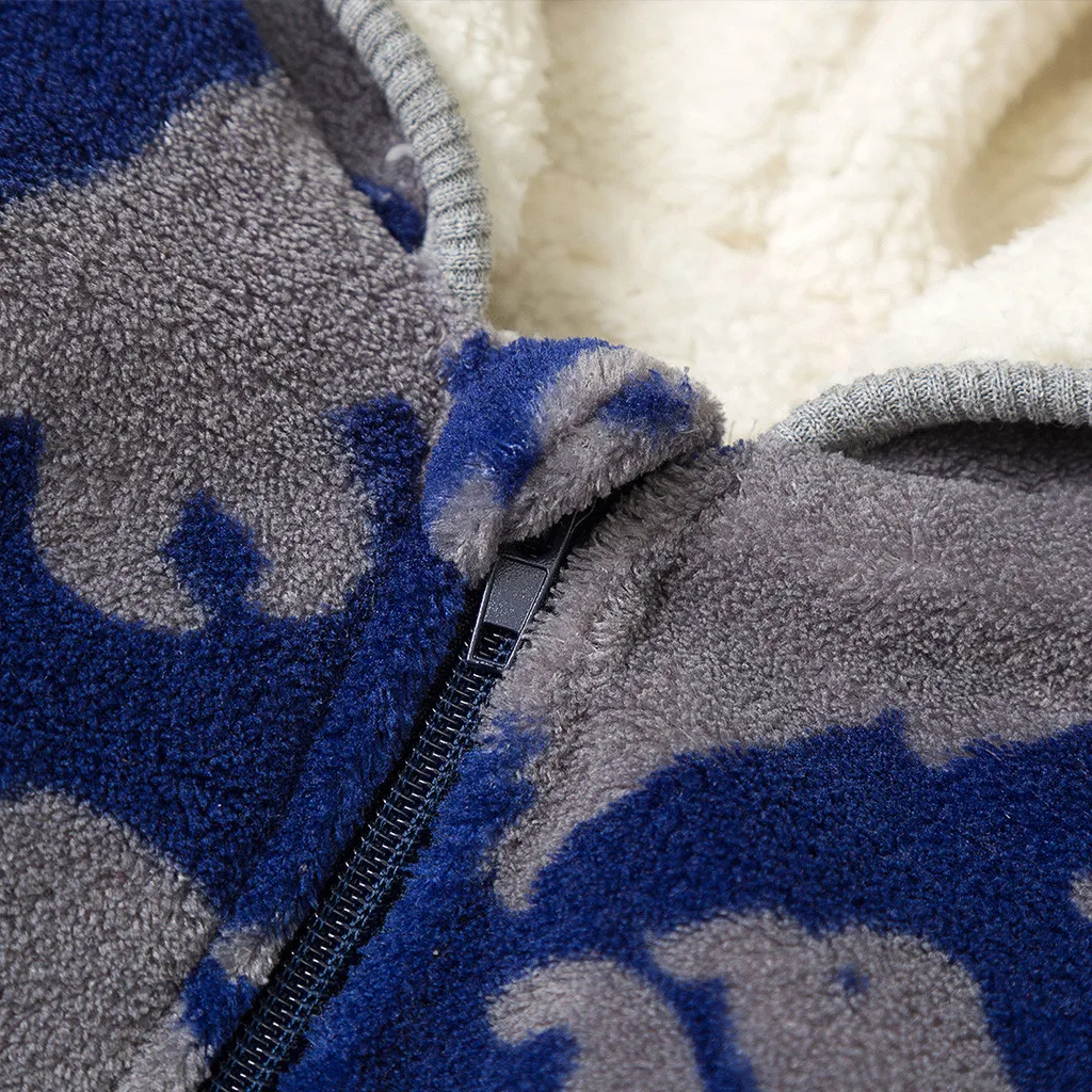 Autumn Winter Warm Jackets Boys Girl Coats Kid Zip Thick Long Sleeve Cotton Snowsuit Hoodie newborn Overcoat baby warm Clothing