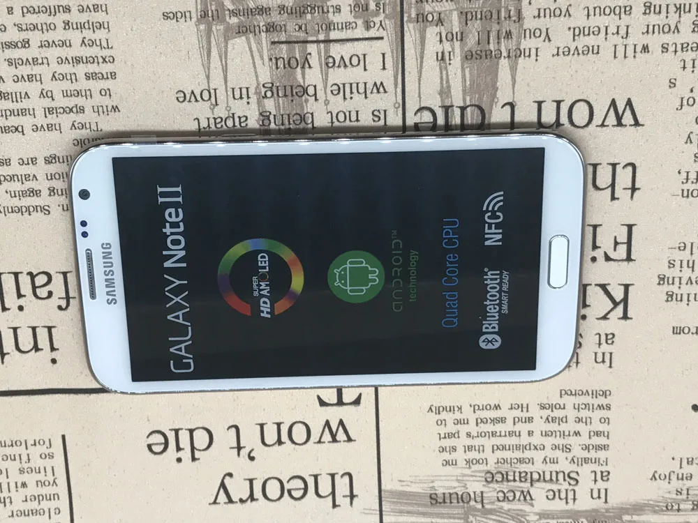 Разблокированный samsung Galaxy Note 2 II N7100 мобильный телефон 5," четырехъядерный 8MP gps WCDMA Восстановленный смартфон