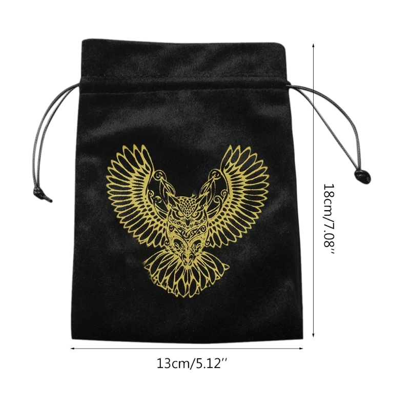 

Q1FF Divination Tablecloth Tar-ot Cards Bag Board Card Pad Game Cloth Board Game Accessories Velvet Tar-ot Velvet Bag