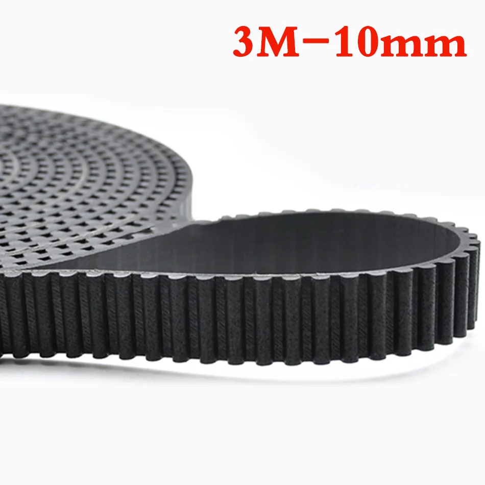 3M-10mm 1 метр резиновый зубчатый ремень черный открытого передачи синхронный Ремни для 2GT S2M 3M 5M 8M по методу XL L Ширина 6/10/15/20/25/30 мм - Ширина: 3M-10mm