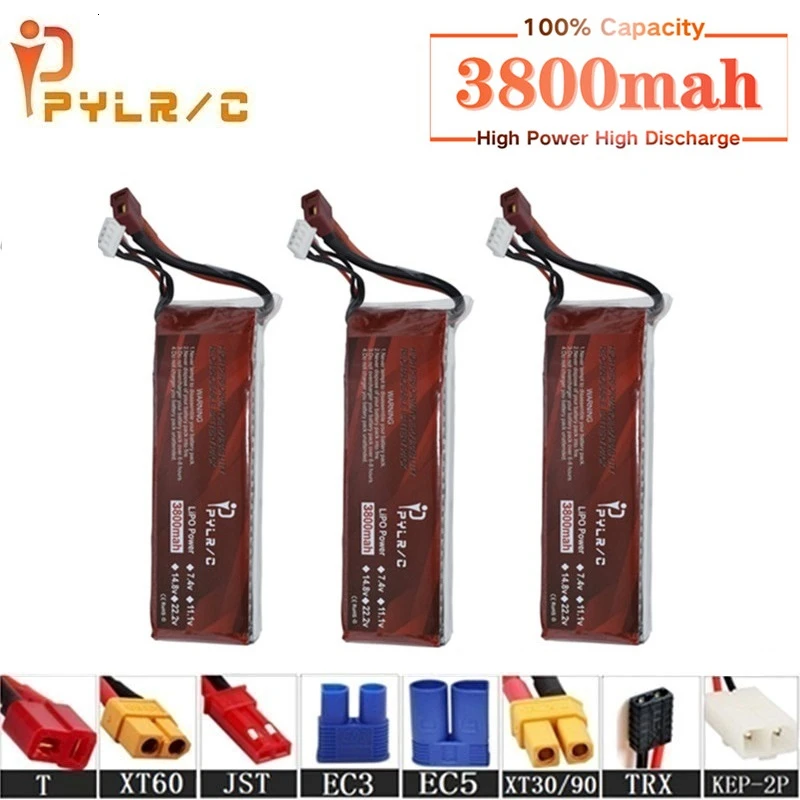 

High Rate 7.4v 3800mAh Lipo Battery For RC Helicopter Parts 2s Lithium battery 7.4v 35C RC Cars Airplanes Drones Battery T/XT60