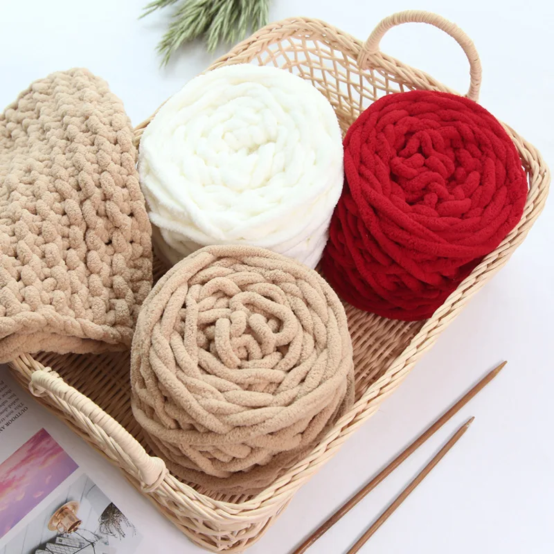 100 г грубая шерстяная однониточная пряжа для вязания крючком ручной работы