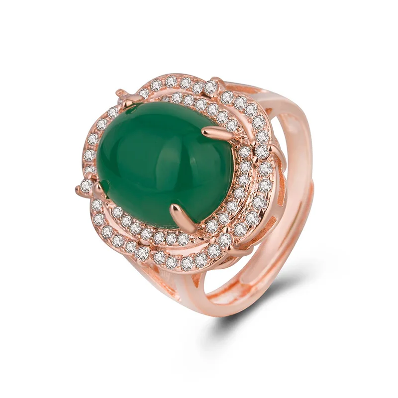 Кольцо из халцедона очаровательные ювелирные изделия Hetian нефритовый Агат